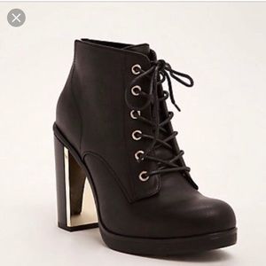 Torrid Metal Heel Lace Up Bootie